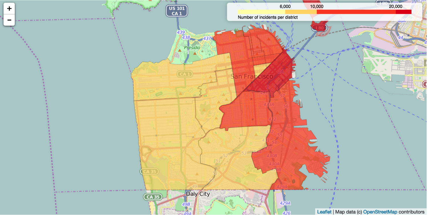 Choropleth map using Folium